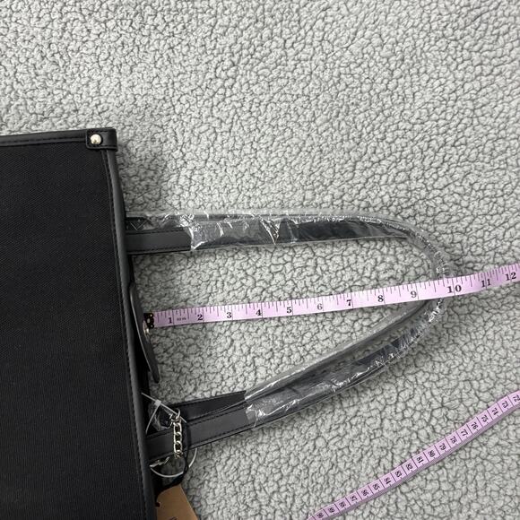 Steve Madden City Canvas Tote with Removable Pouch in Black, Rhinestone NEW - Picture 14 of 16